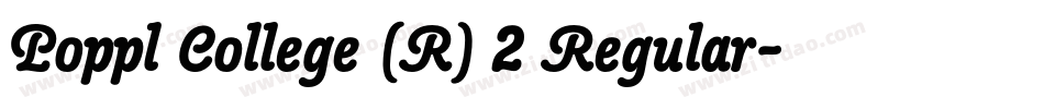 Poppl College (R) 2 Regular字体转换
